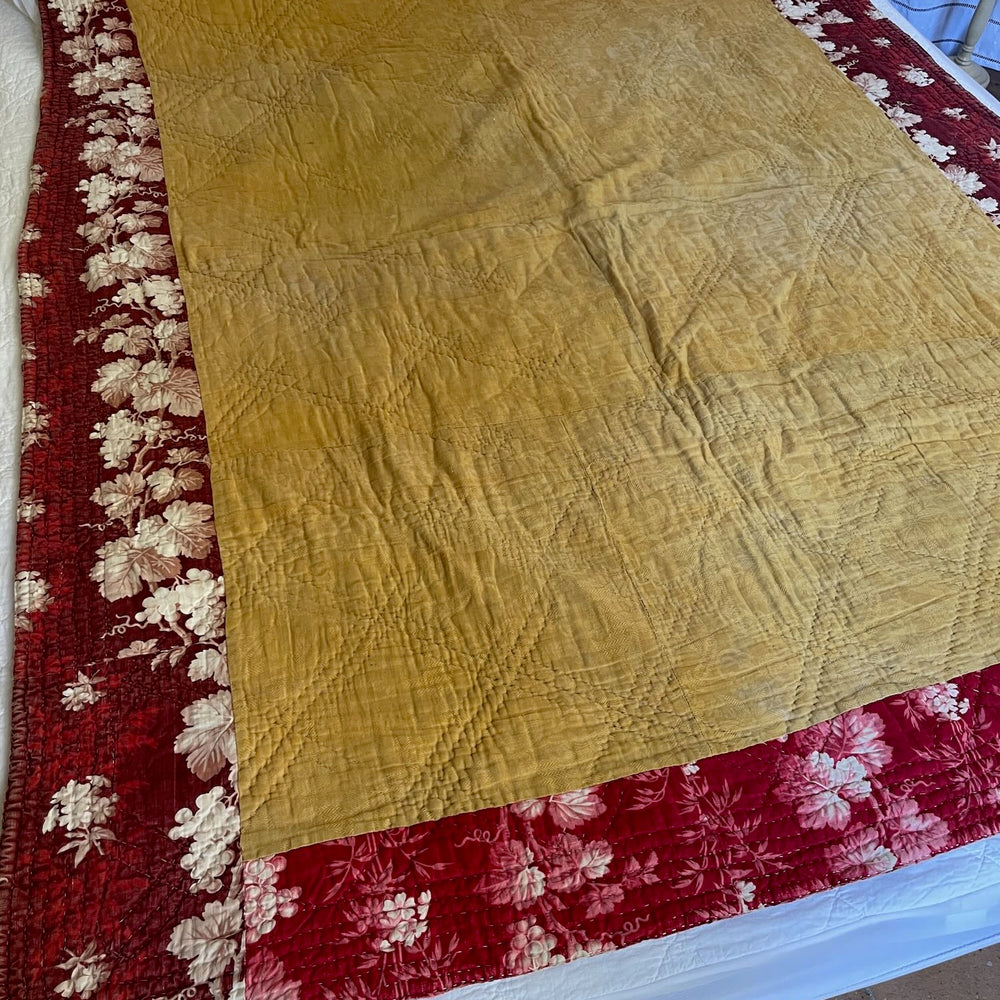 
                  
                    Antique French Quilt Cotton Vine Leaves Pique
                  
                