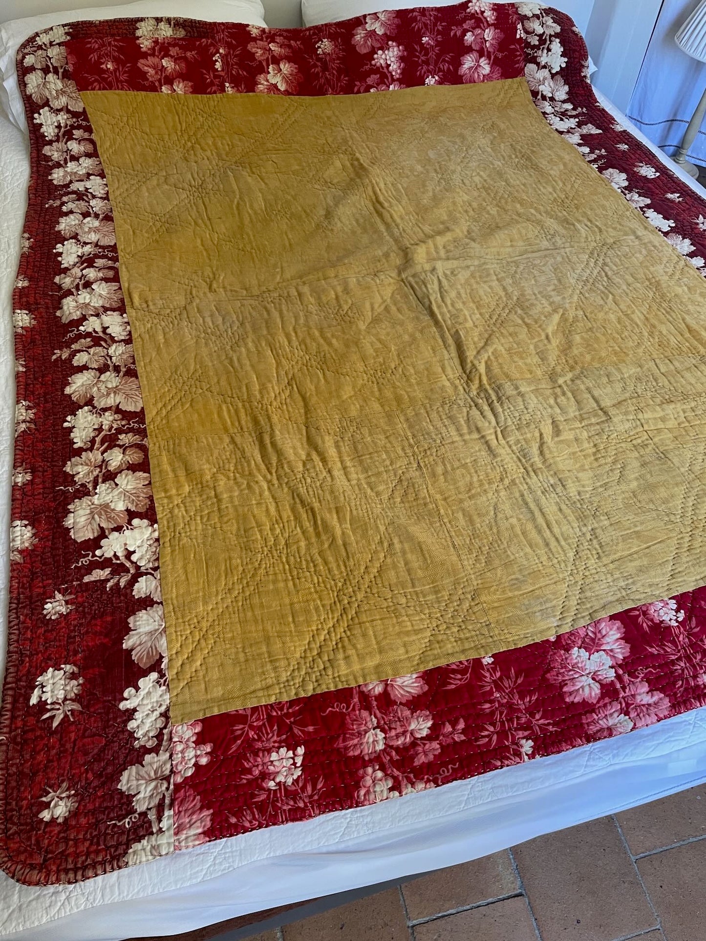 
                  
                    Antique French Quilt Cotton Vine Leaves Pique
                  
                