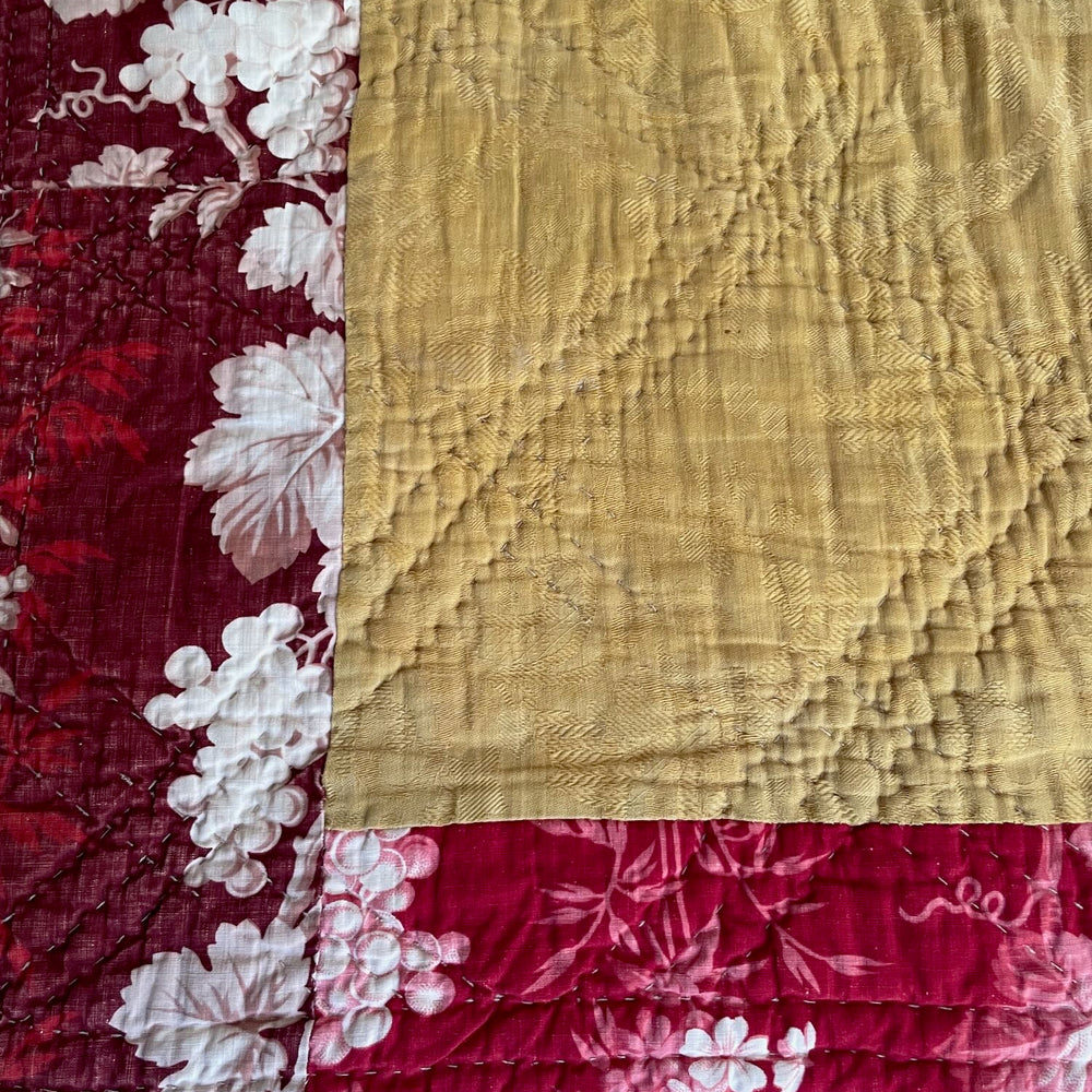 
                  
                    Antique French Quilt Cotton Vine Leaves Pique
                  
                