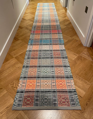 colourful floor runner vintage hungarian rips rug cotton washable entry way mat hall carpet
