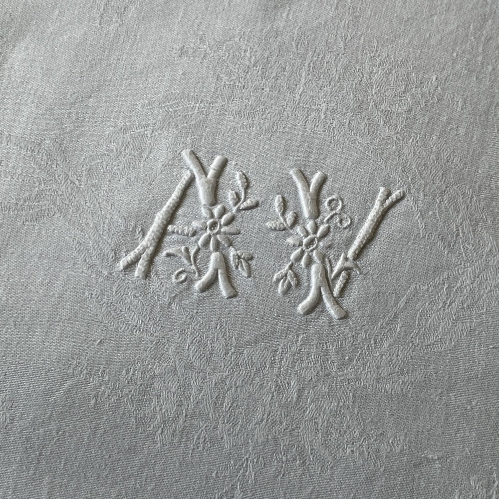 
                  
                    antique french linen table napkins serviettes set of 10 embroidered monogrammed AV large
                  
                