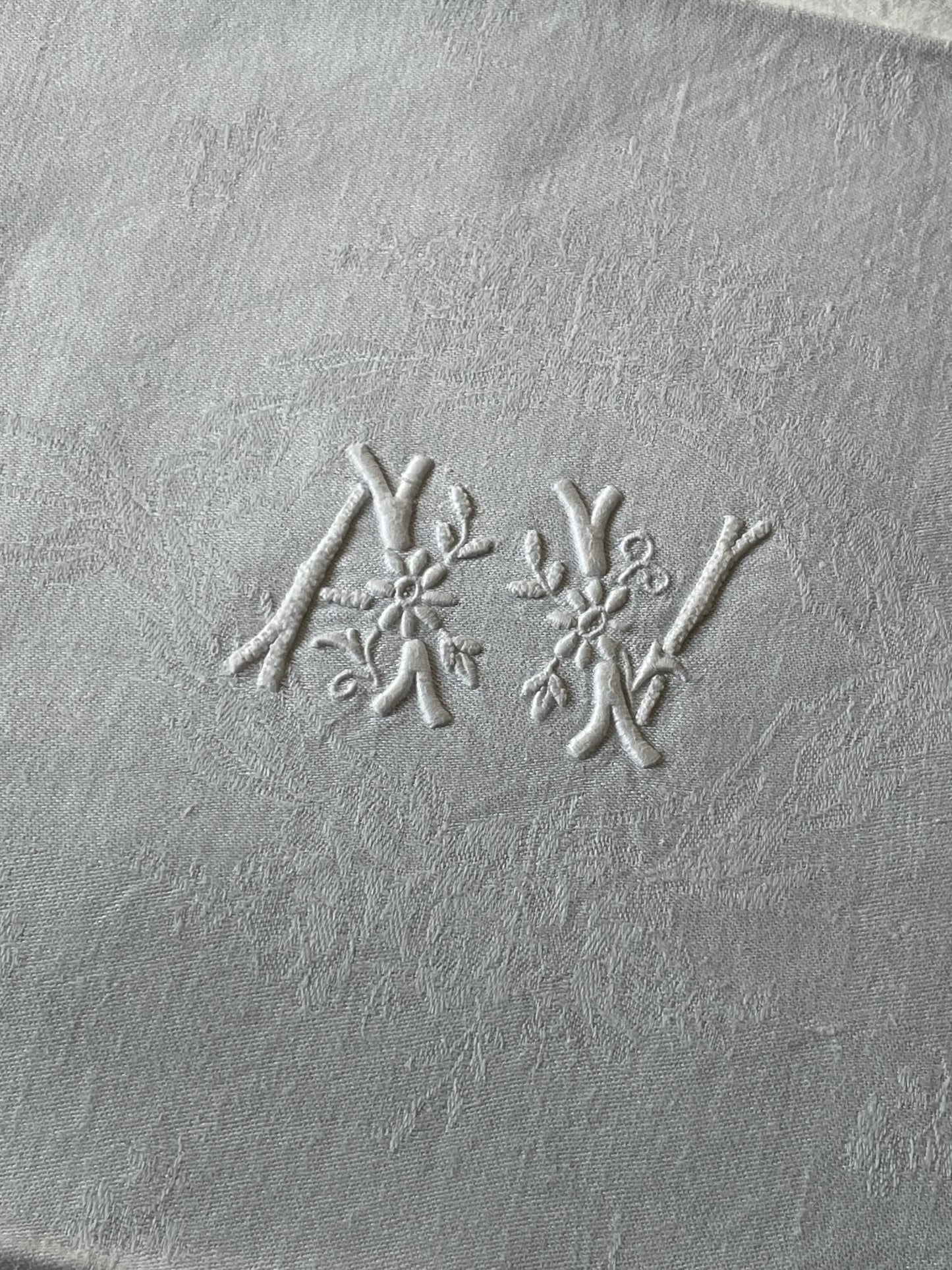 
                  
                    antique french linen table napkins serviettes set of 10 embroidered monogrammed AV large
                  
                