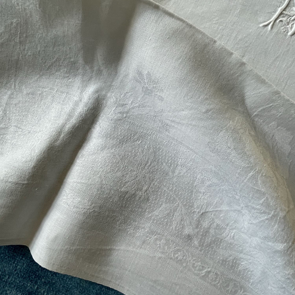 
                  
                    antique french linen table napkins serviettes set of 10 embroidered monogrammed AV large
                  
                