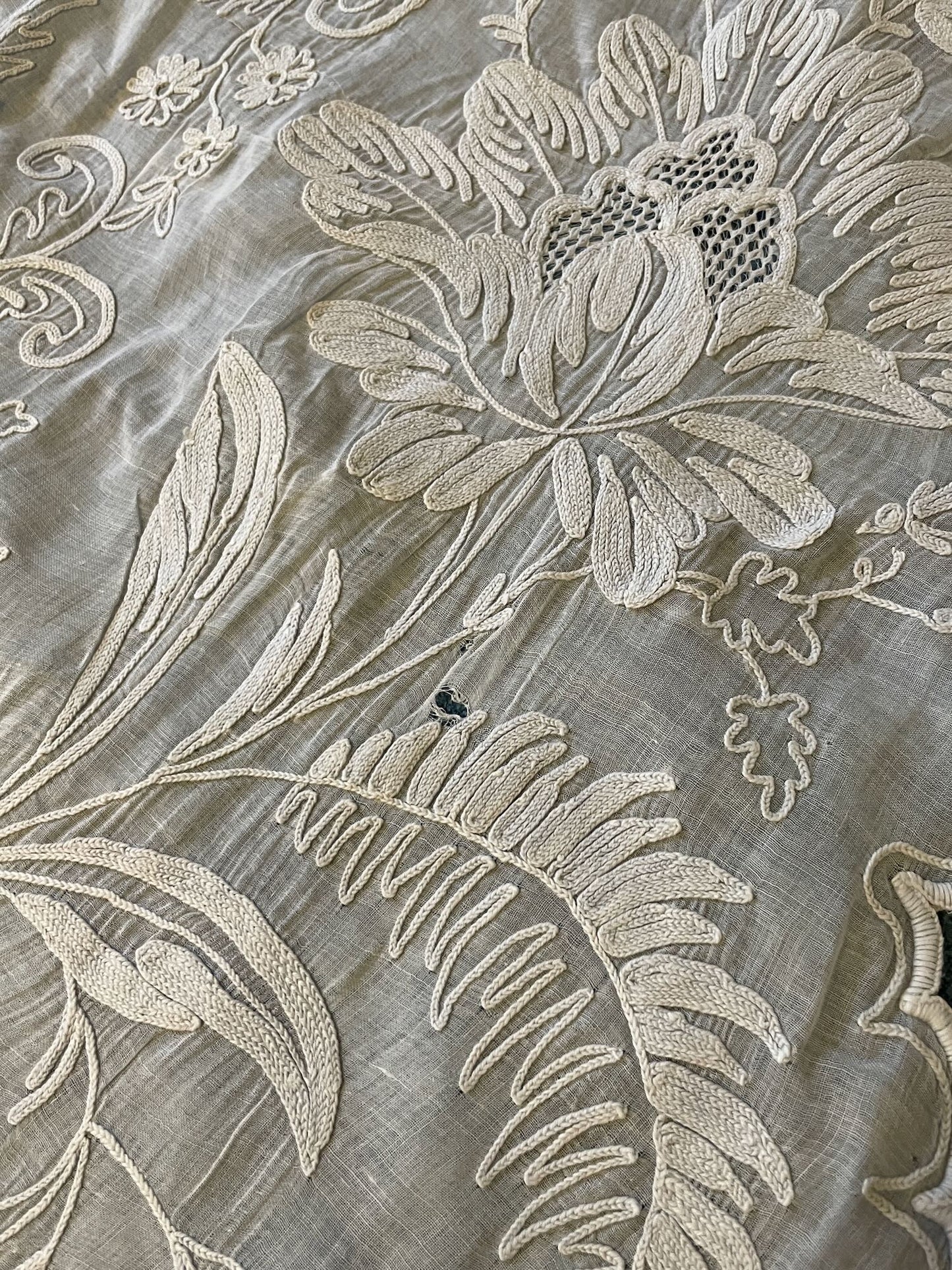
                  
                    antique french curtain rideau de cornelys hand embroidered sheer window treatment long floral paris
                  
                