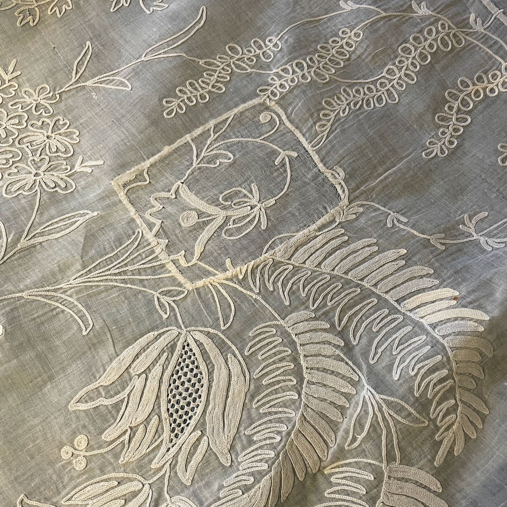
                  
                    antique french curtain rideau de cornelys hand embroidered sheer window treatment long floral paris
                  
                