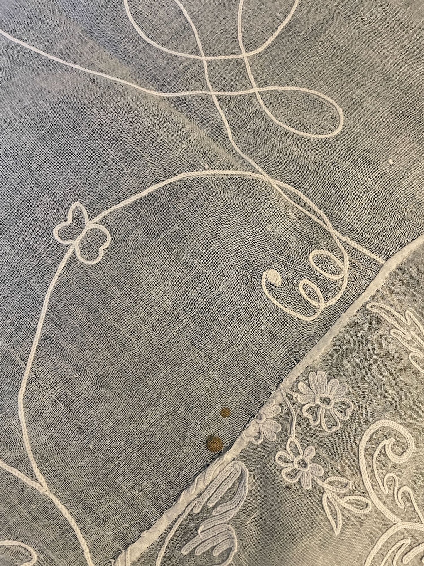 
                  
                    antique french curtain rideau de cornelys hand embroidered sheer window treatment long floral paris
                  
                