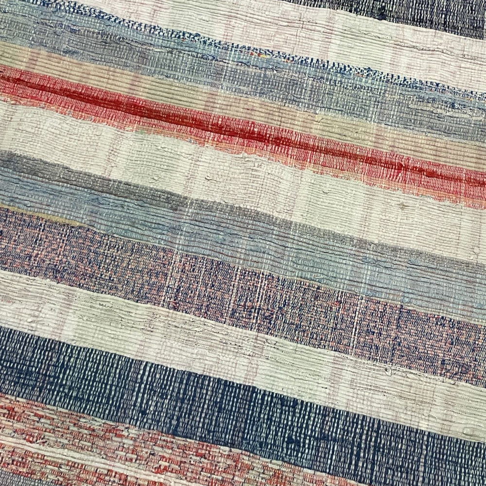 
                  
                    blue grey striped small kitchen rug washable cotton floor runner vintage hungarian hall carpet
                  
                