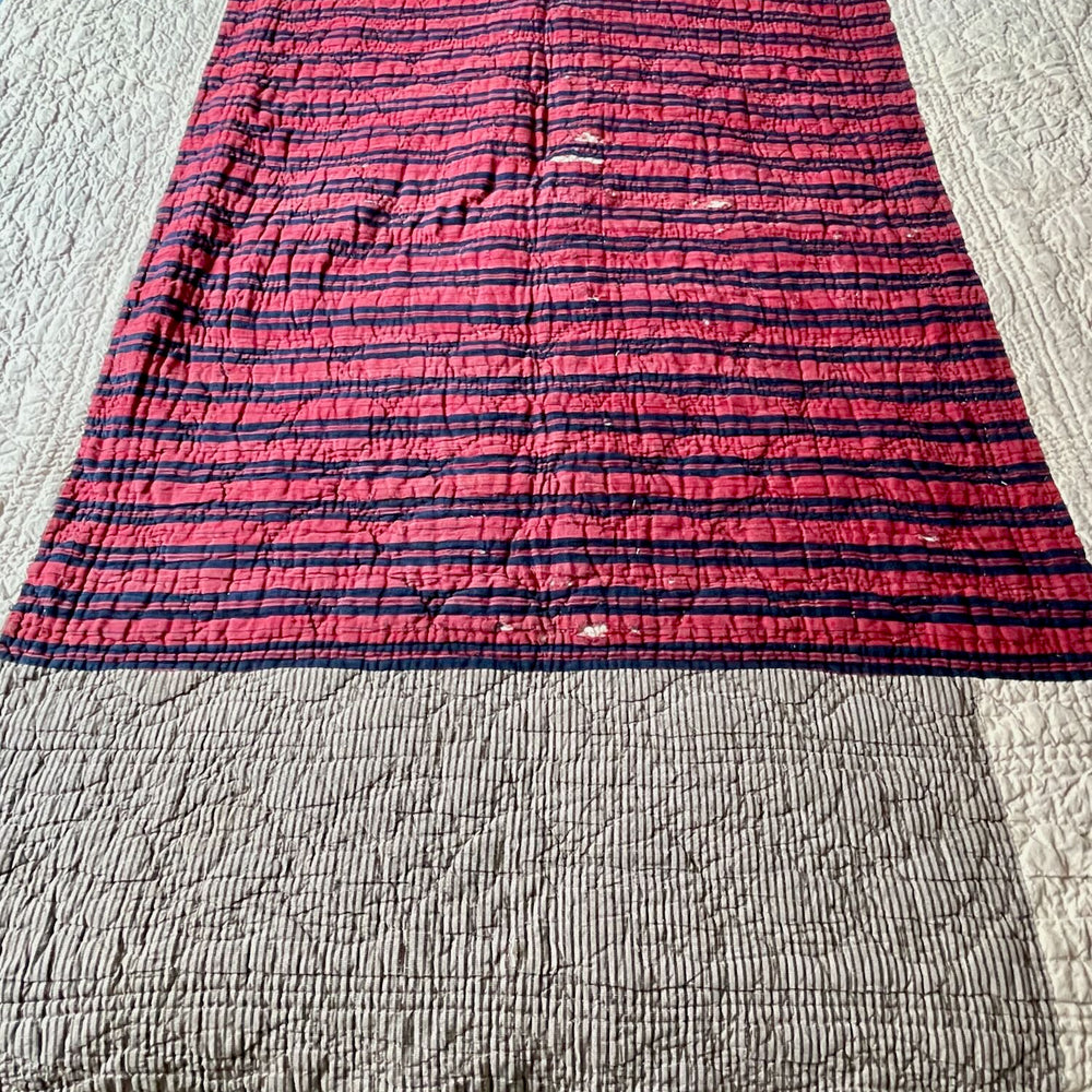 
                  
                    antique french quilt wholecloth comforter provence pique floral cotton rare collectors item 
                  
                