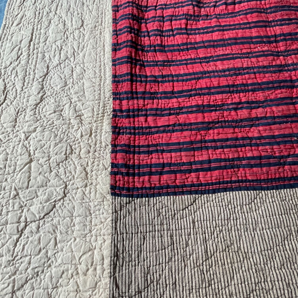 
                  
                    antique french quilt wholecloth comforter provence pique floral cotton rare collectors item 
                  
                
