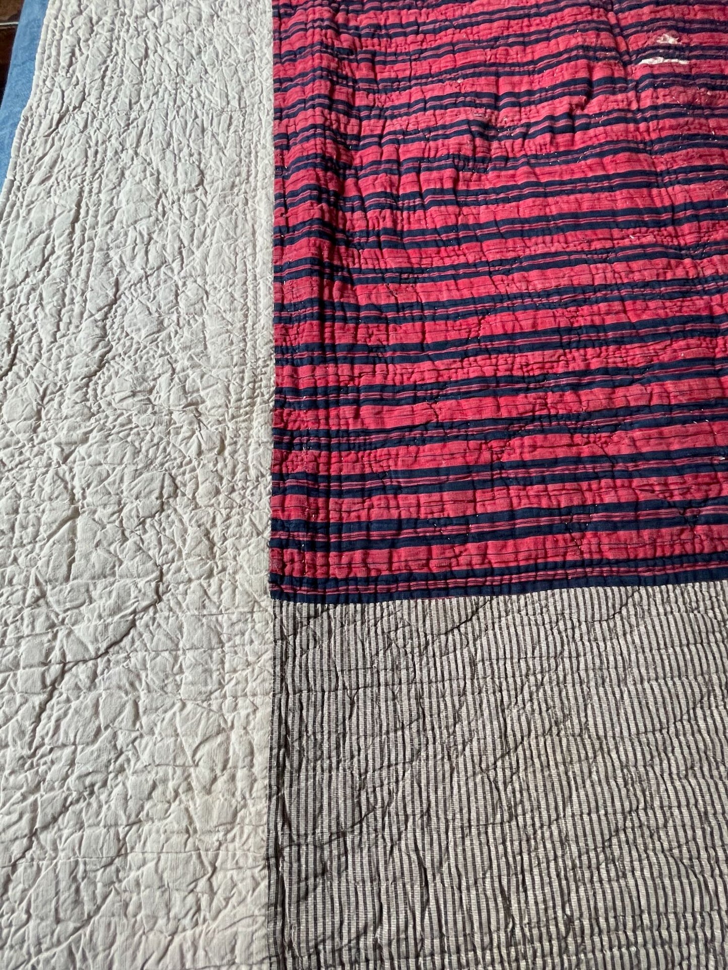 
                  
                    antique french quilt wholecloth comforter provence pique floral cotton rare collectors item 
                  
                