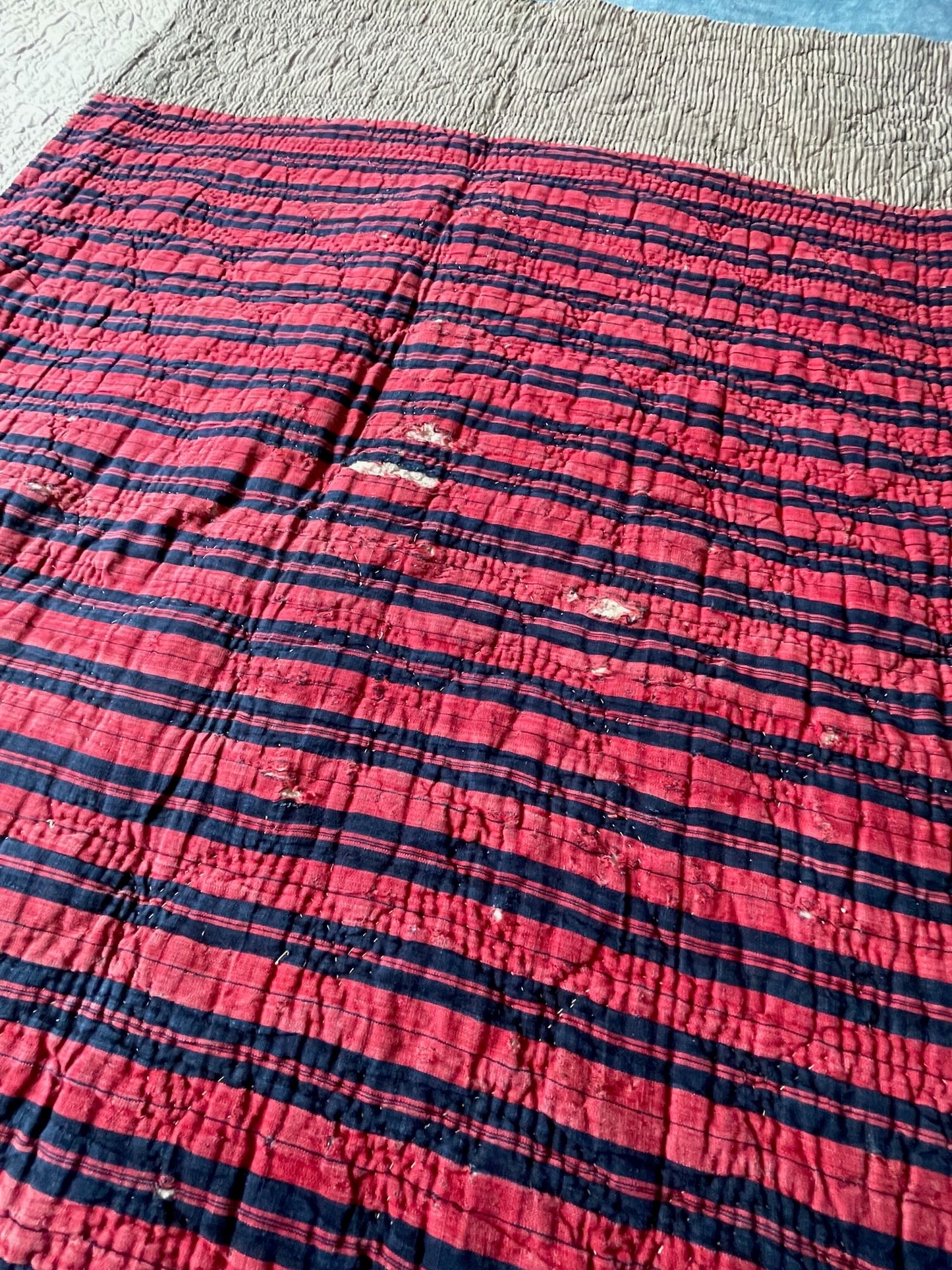 
                  
                    antique french quilt wholecloth comforter provence pique floral cotton rare collectors item 
                  
                