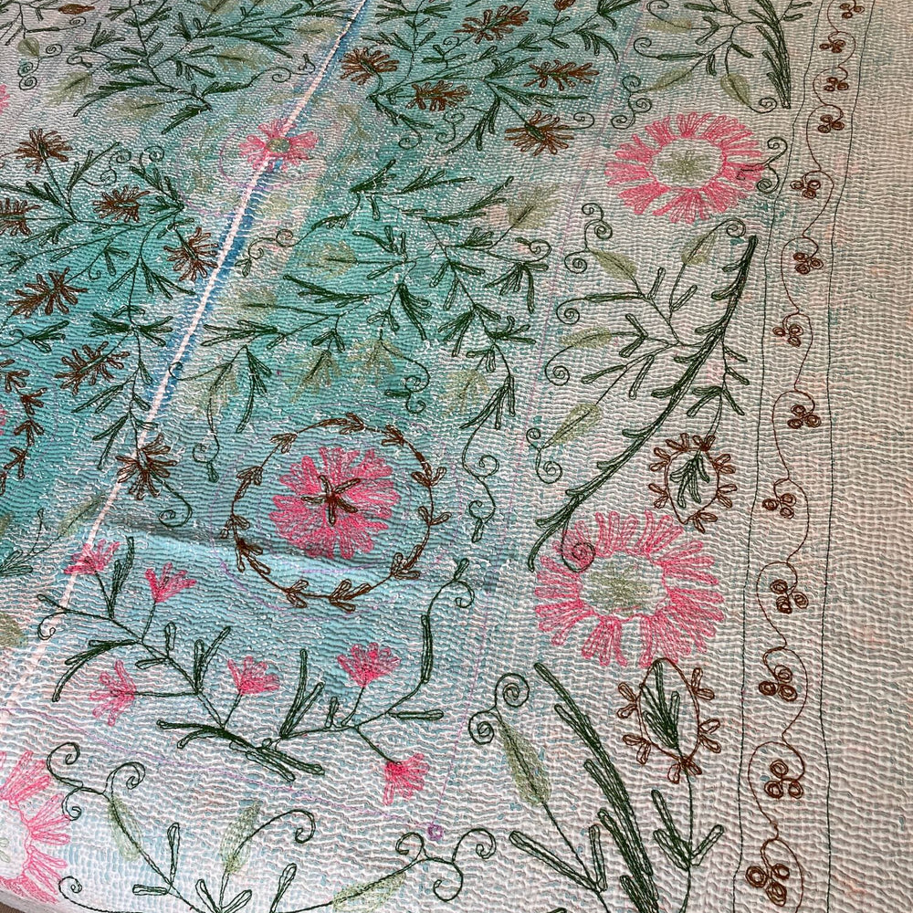 
                  
                    blue pink colourful kantha quilt throw sofa comforter hand made suzani cotton washable
                  
                