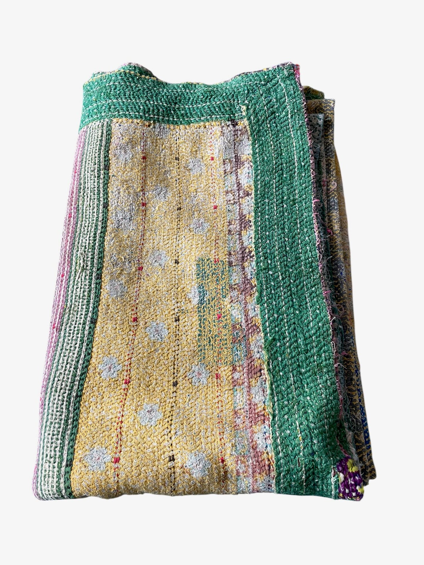 
                  
                    large kantha throw quilt sofa throw blanket bedcover comforter yellow green pink washable
                  
                