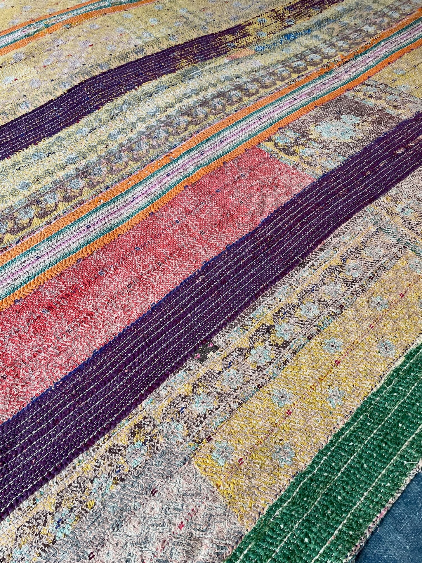 
                  
                    large kantha throw quilt sofa throw blanket bedcover comforter yellow green pink washable
                  
                