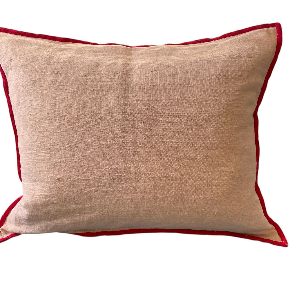 
                  
                    red irasos embroidered cushion vintage pillow hungarian floral folk art textile sofa throw 
                  
                