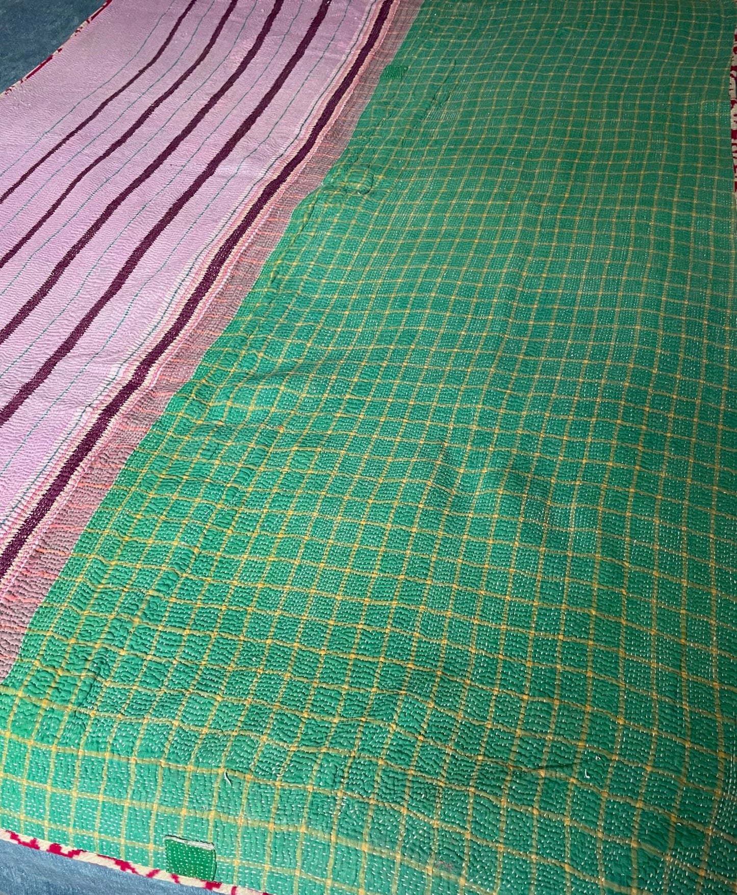 
                  
                    bright orange pink bedspread kantha quilt cotton washable sofa throw hand stitched single double
                  
                