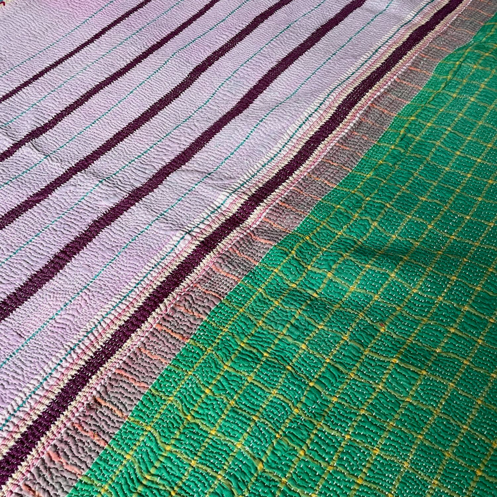 
                  
                    bright orange pink bedspread kantha quilt cotton washable sofa throw hand stitched single double
                  
                