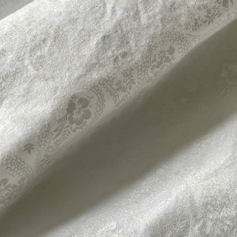 full gathered white cotton vintage skirt long printed floral small full length wedding event wear