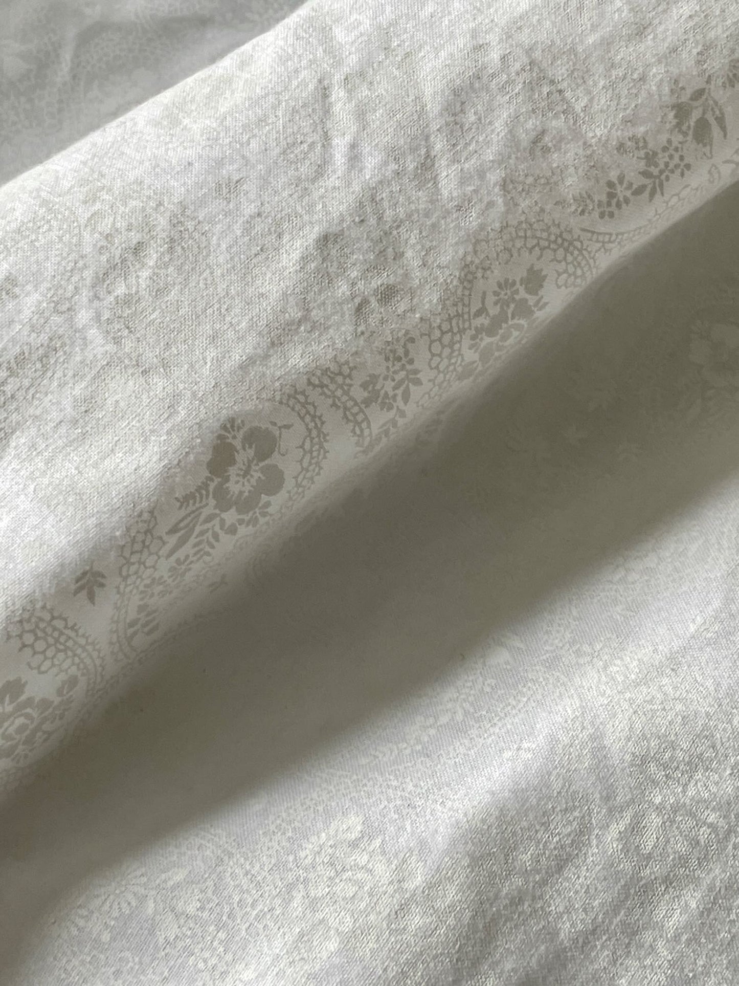 full gathered white cotton vintage skirt long printed floral small full length wedding event wear