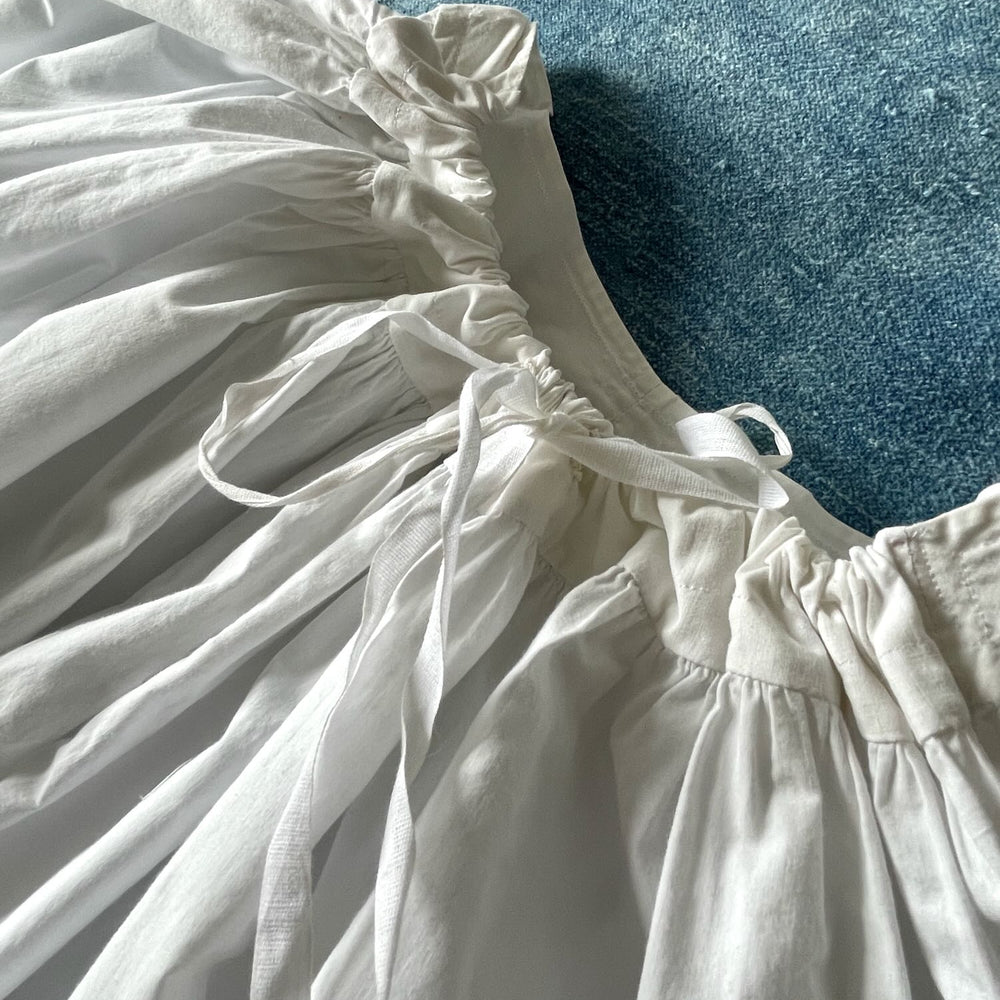 
                  
                    antique french petticoat underskirt jupon white cotton summer skirt scalloped edge pretty medium
                  
                