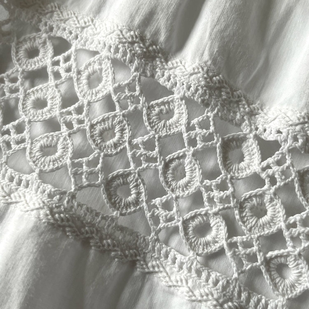 
                  
                    antique french white cotton petticoat underskirt skirt summer lace trim xs size 0 historic costume
                  
                