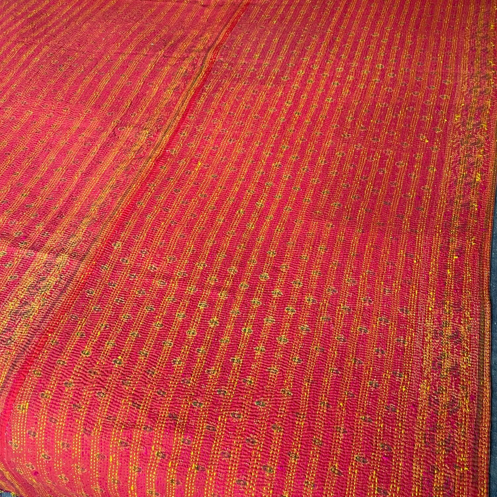 
                  
                    brown pink yellow purple mauve bedspread kantha quilt sofa throw cotton single double washable
                  
                