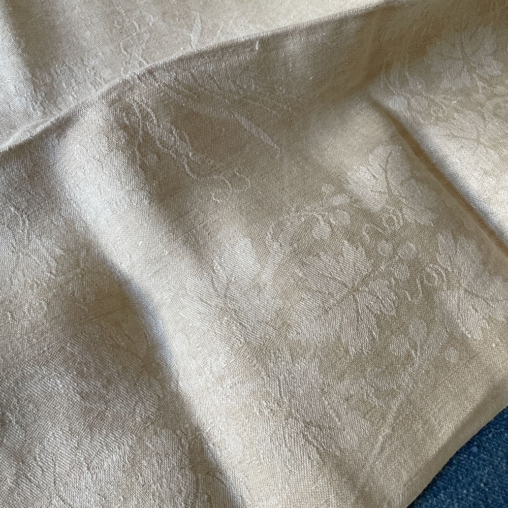 
                  
                    antique french set of table napkins serviettes linen damask RB monogrammed 12 large 
                  
                