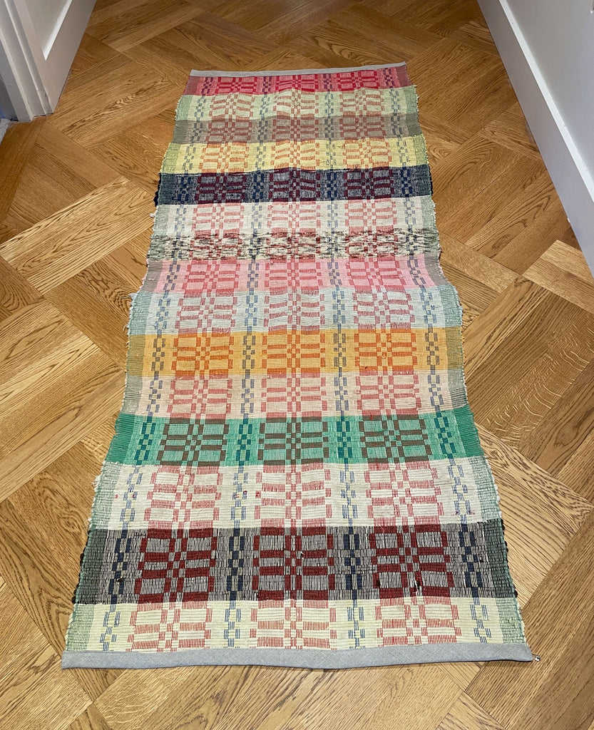rag rug floor runner colourful trasmatta corridor or hall mat washable cotton kitchen mat 