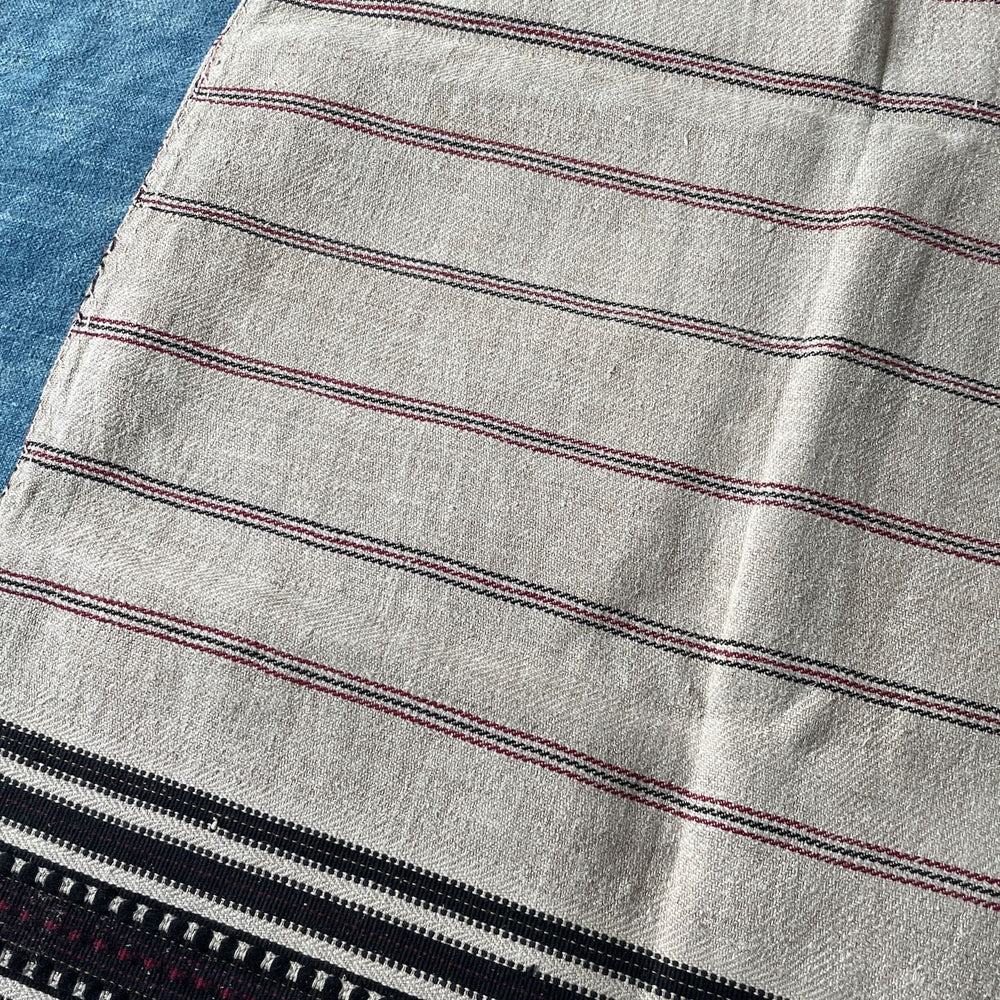 
                  
                    striped black red pillow cover large hemp rustic east european upholstery fabric mat washable
                  
                