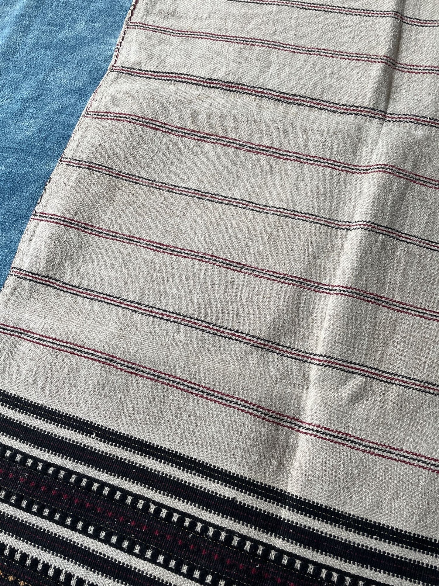 
                  
                    striped black red pillow cover large hemp rustic east european upholstery fabric mat washable
                  
                