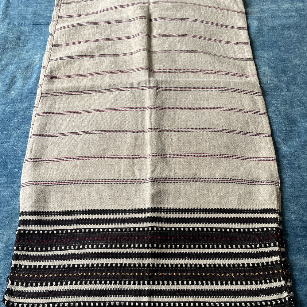 striped black red pillow cover large hemp rustic east european upholstery fabric mat washable