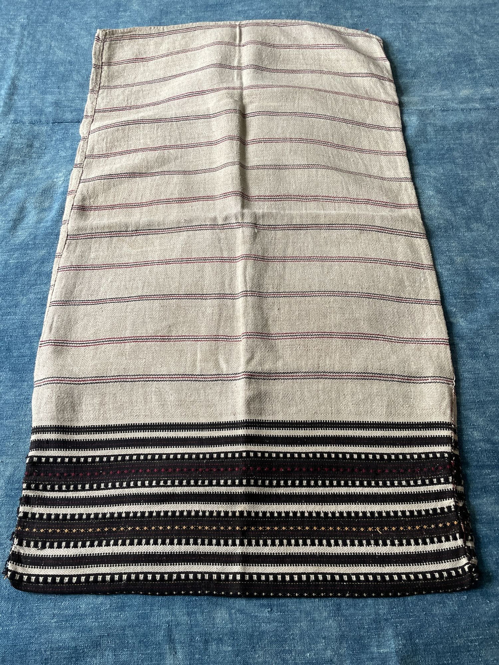 striped black red pillow cover large hemp rustic east european upholstery fabric mat washable