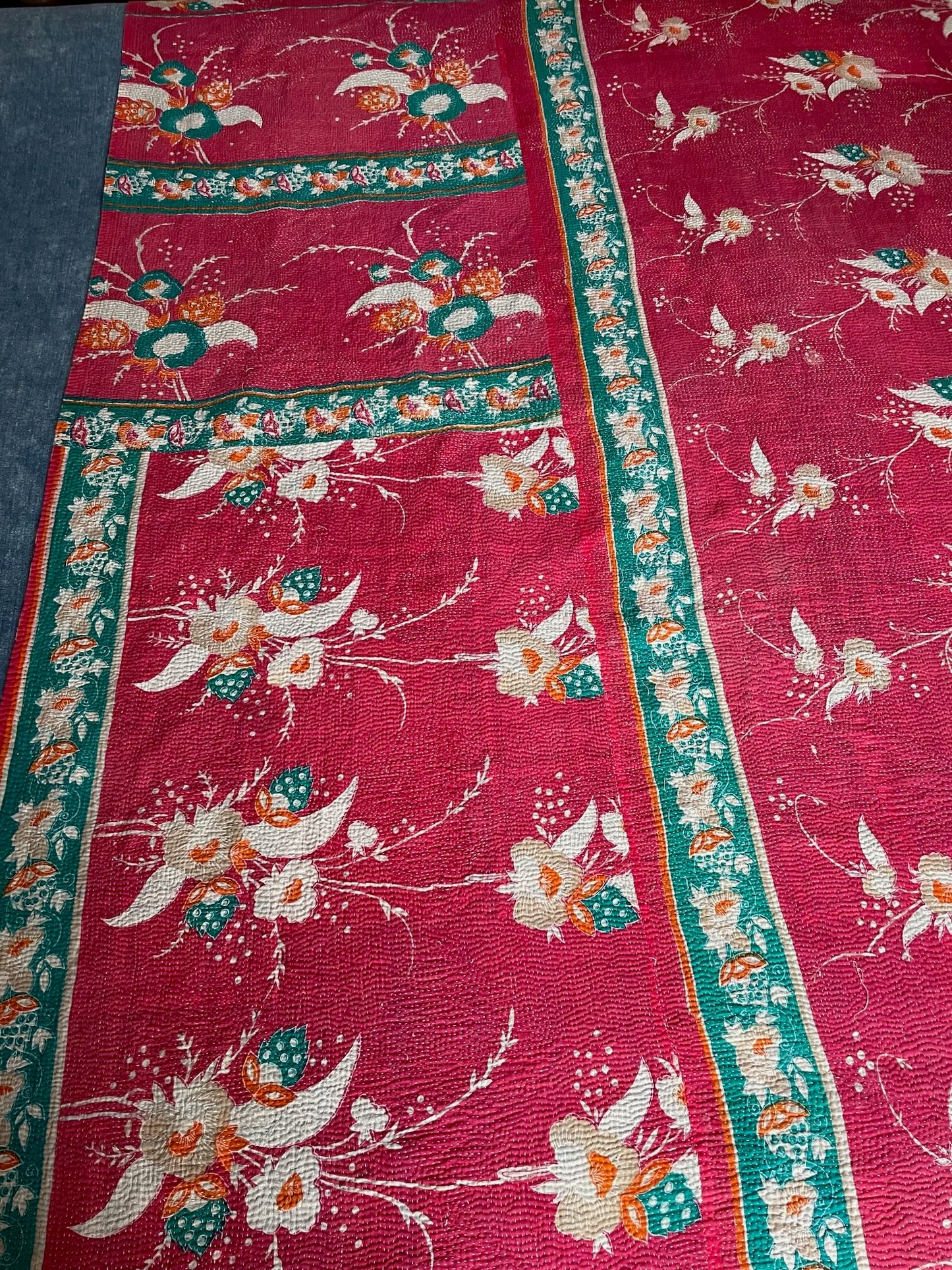 
                  
                    Vintage Kantha Quilt 423
                  
                