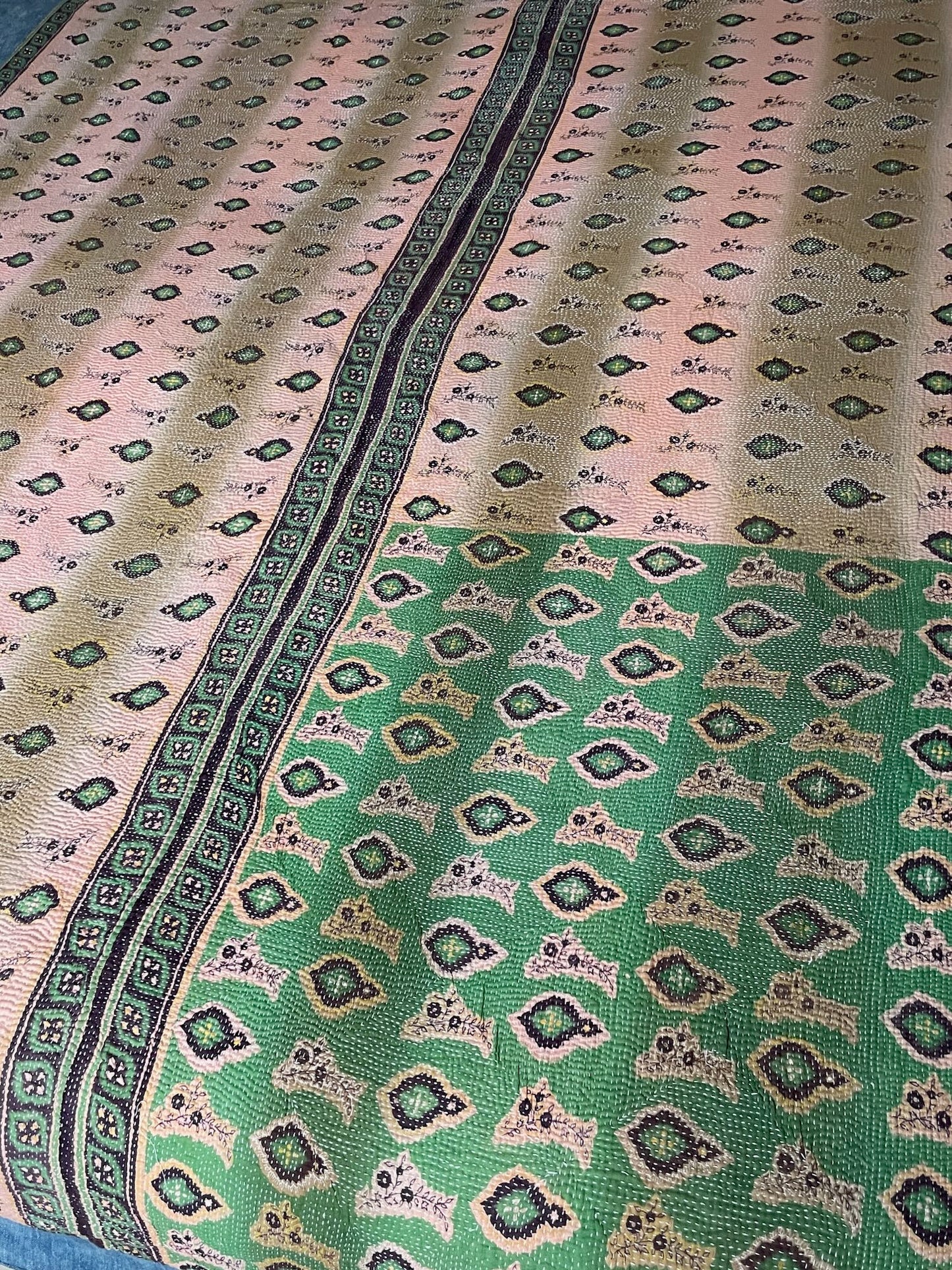 
                  
                    Vintage Kantha Quilt 423
                  
                