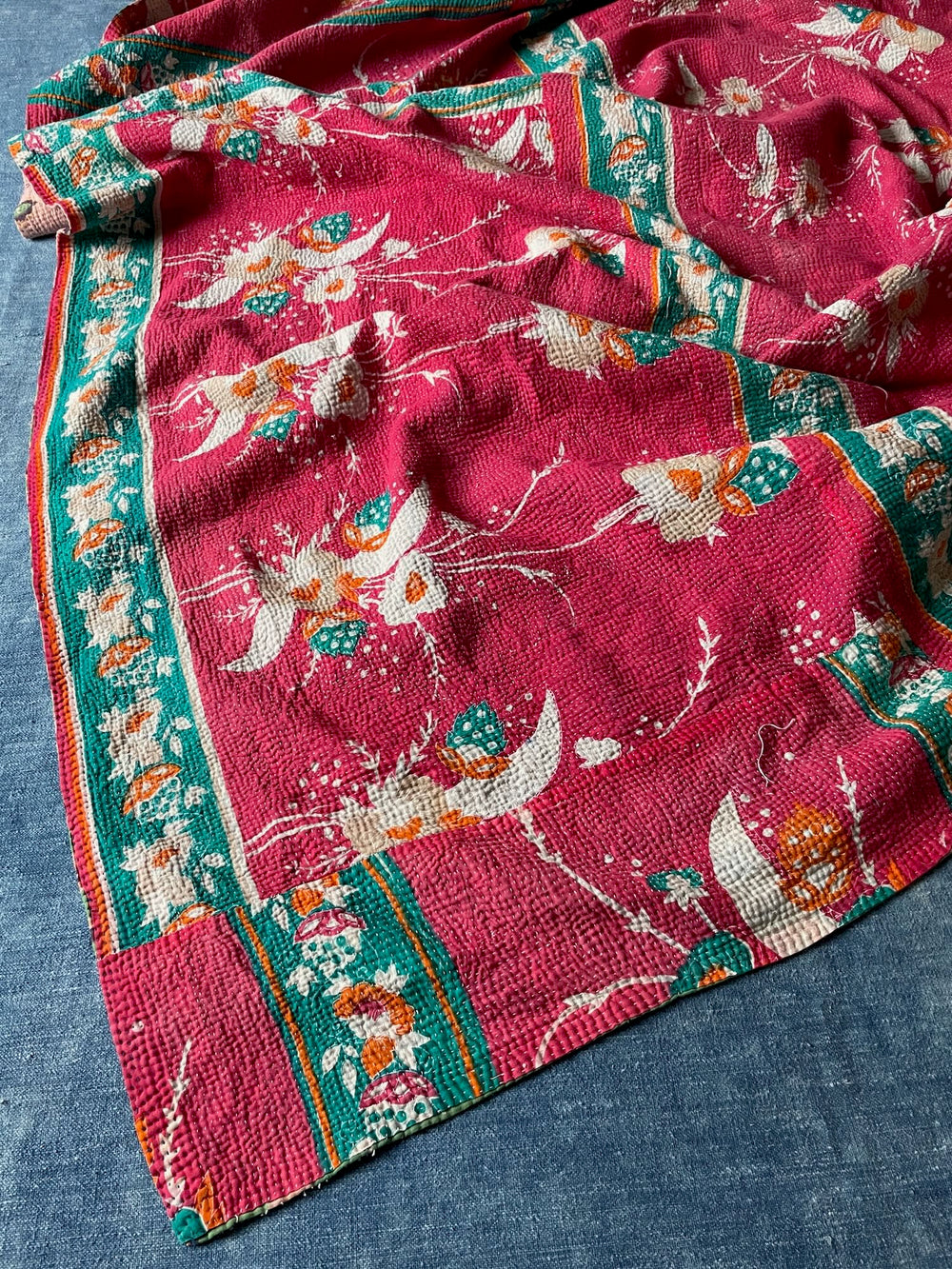 Vintage Kantha Quilt 423