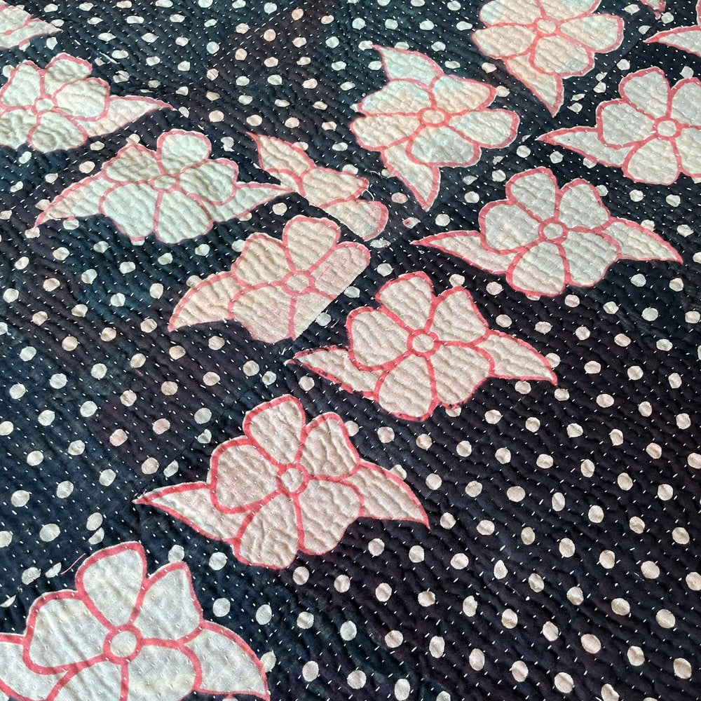 
                  
                    burnt orange patterned bedspread large kantha quilt sofa throw cotton comforter large washable 
                  
                