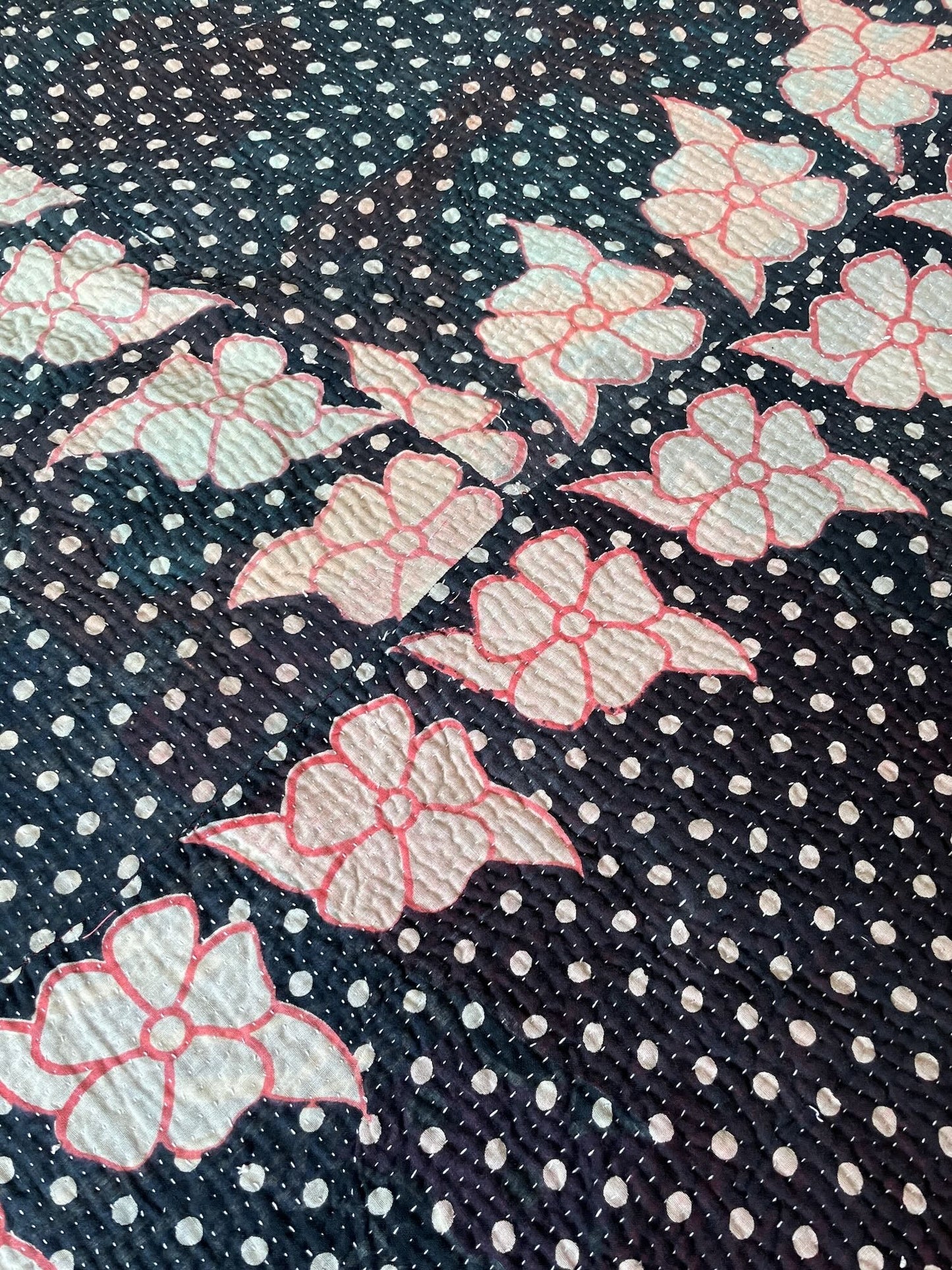 
                  
                    burnt orange patterned bedspread large kantha quilt sofa throw cotton comforter large washable 
                  
                