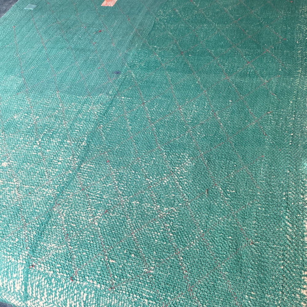 
                  
                    white blue green faded kantha quilt bedspread sofa throw comforter washable cotton single
                  
                