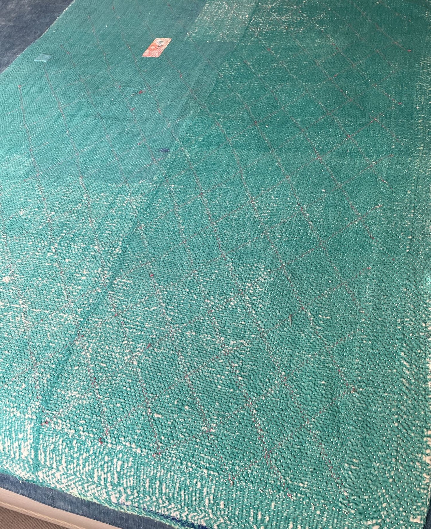 
                  
                    white blue green faded kantha quilt bedspread sofa throw comforter washable cotton single
                  
                