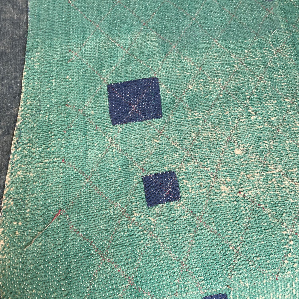 
                  
                    white blue green faded kantha quilt bedspread sofa throw comforter washable cotton single
                  
                