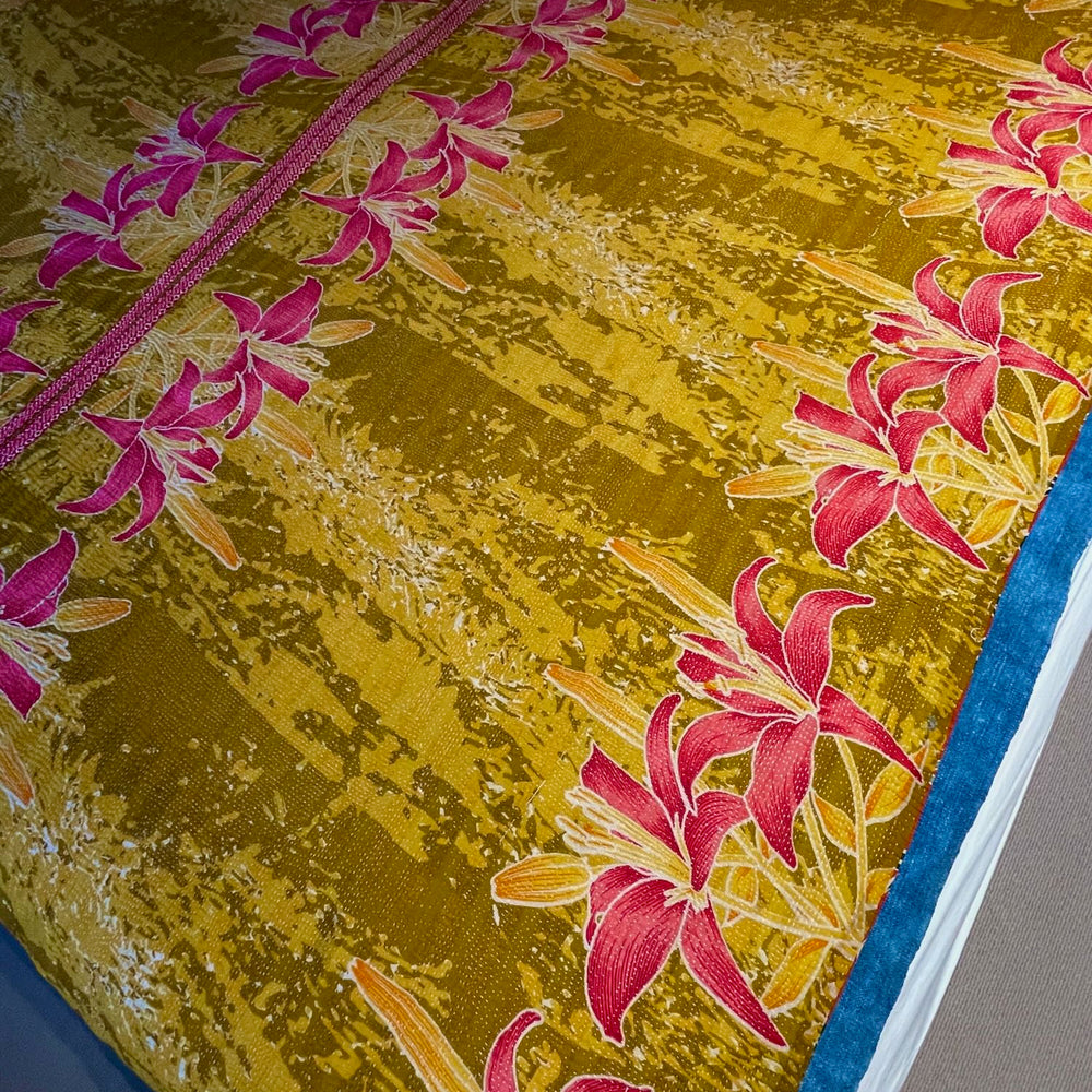 
                  
                    red orange grey floral kantha quilt bedspread cotton sari comforter hand made large double throw
                  
                