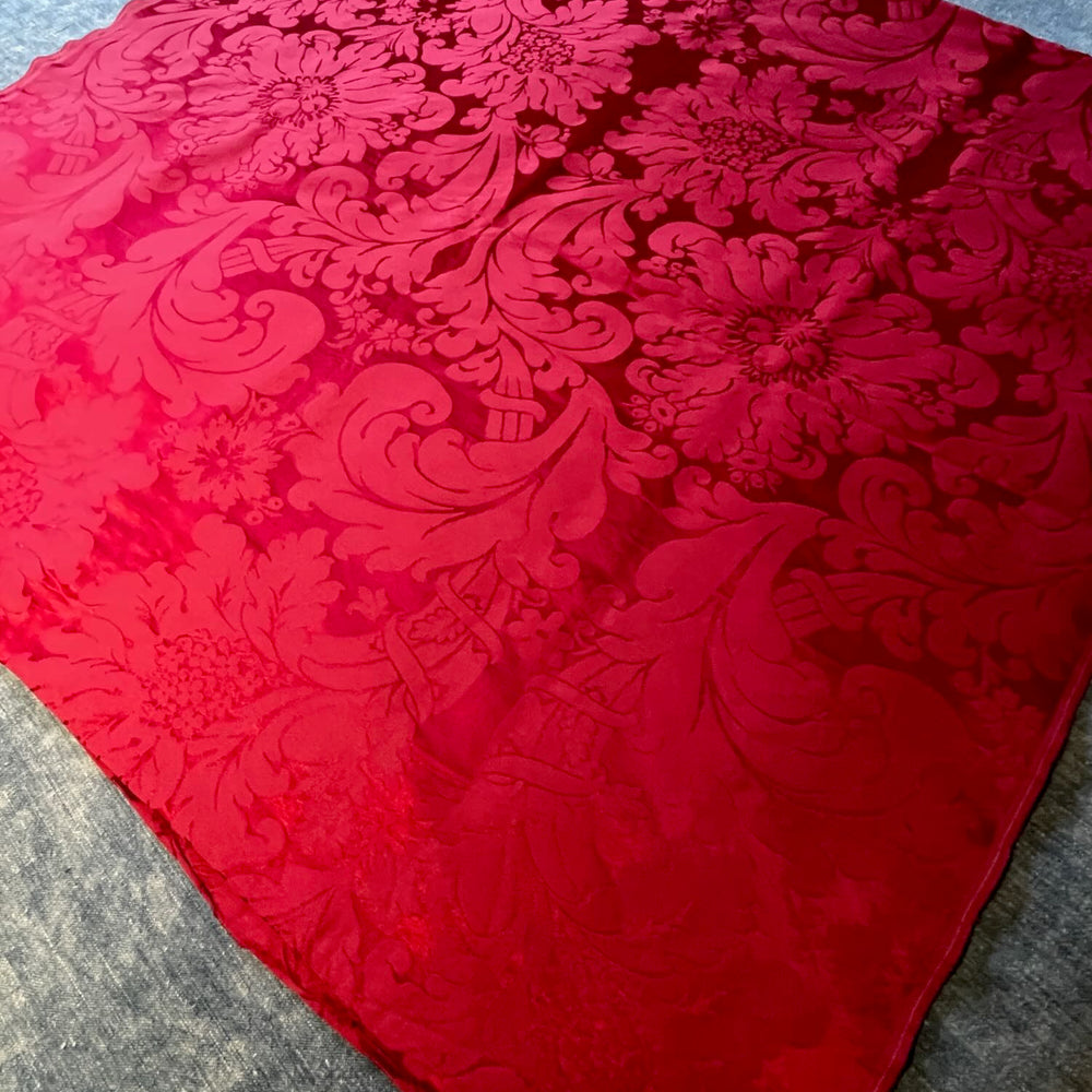 
                  
                    dark deep red silk damask fabric length panel antique french 8.9 metres long historic material
                  
                