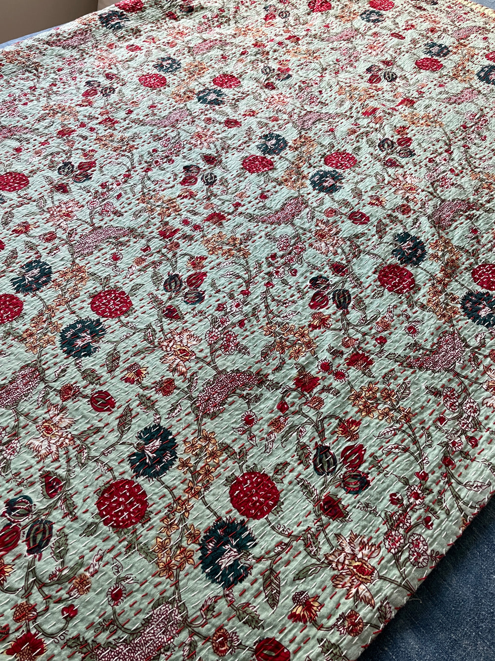 Tropical Flowers Large Quilt