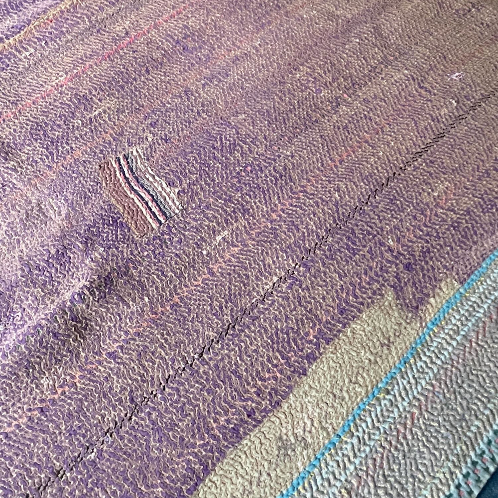 
                  
                    turquoise blue striped patched quilt kantha bedspread single double cotton comforter washable
                  
                