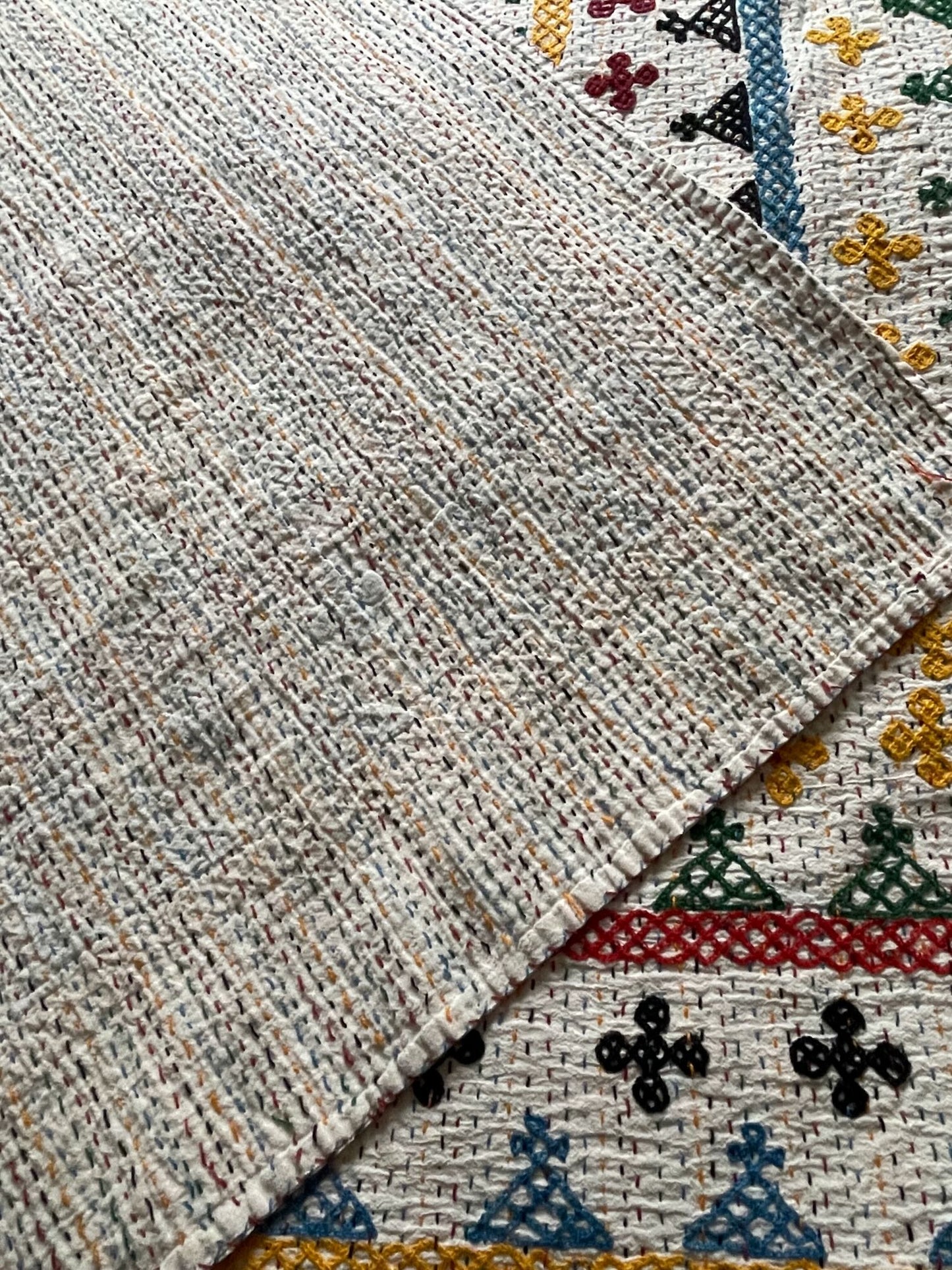 
                  
                    ralli kantha quilt bedspread geometric embroidered comforter red yellow blue washable single throw
                  
                