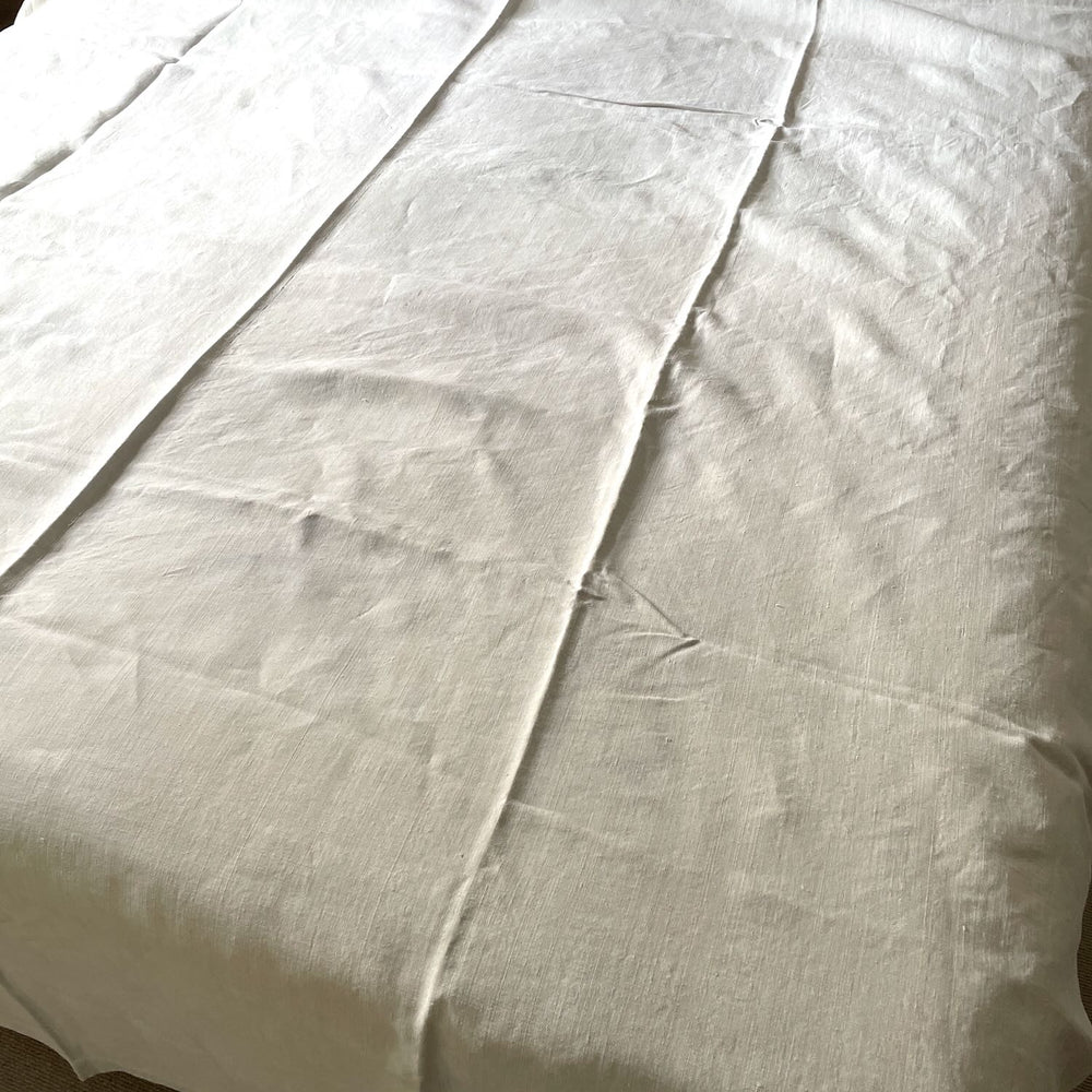 
                  
                    antique linen flat sheet bedding french cream upholstery fabric heavy weight large rustic
                  
                