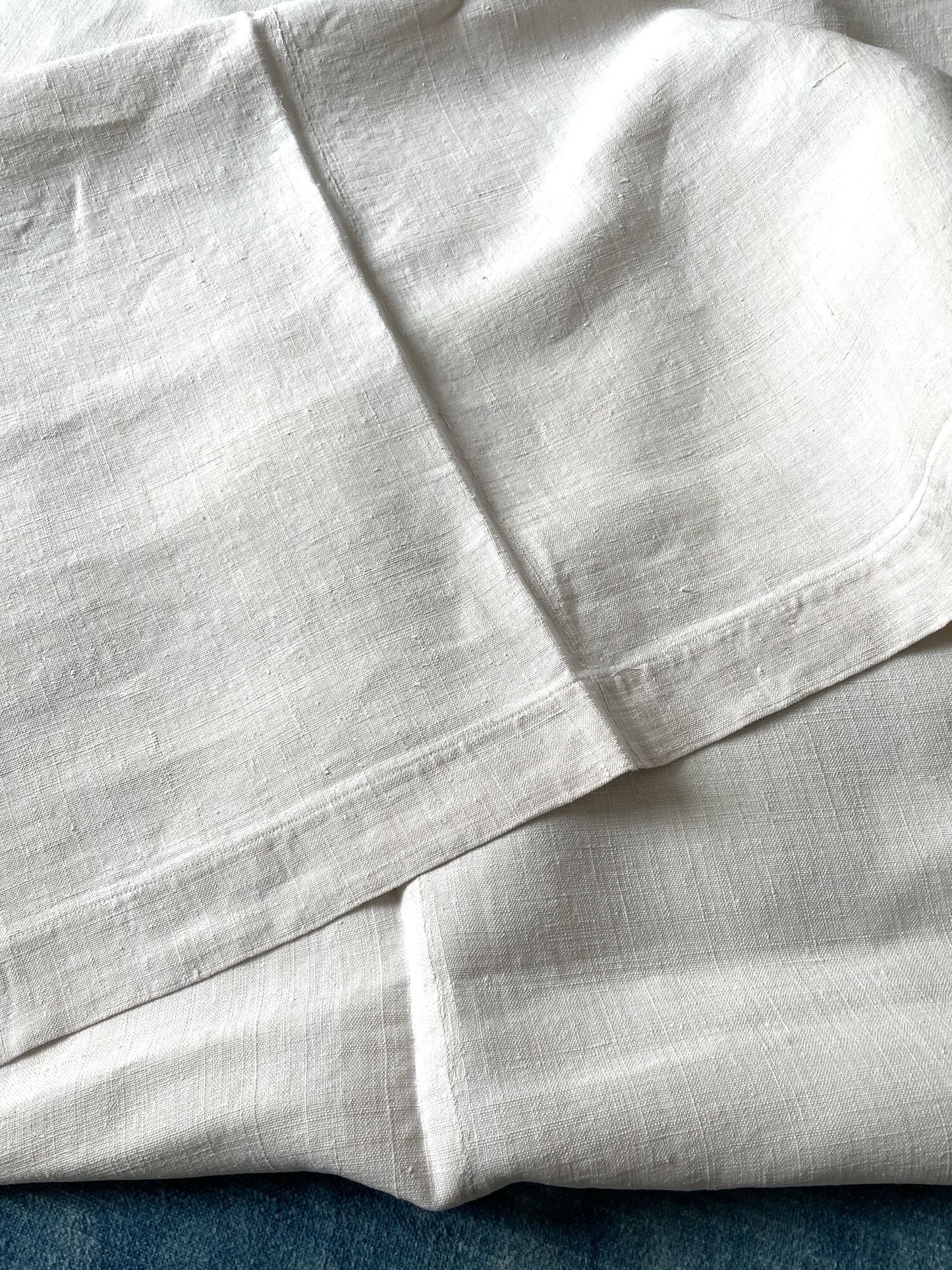 
                  
                    antique linen flat sheet bedding french cream upholstery fabric heavy weight large rustic
                  
                