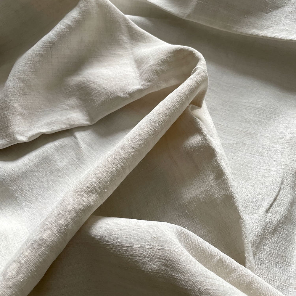 antique linen flat sheet bedding french cream upholstery fabric heavy weight large rustic