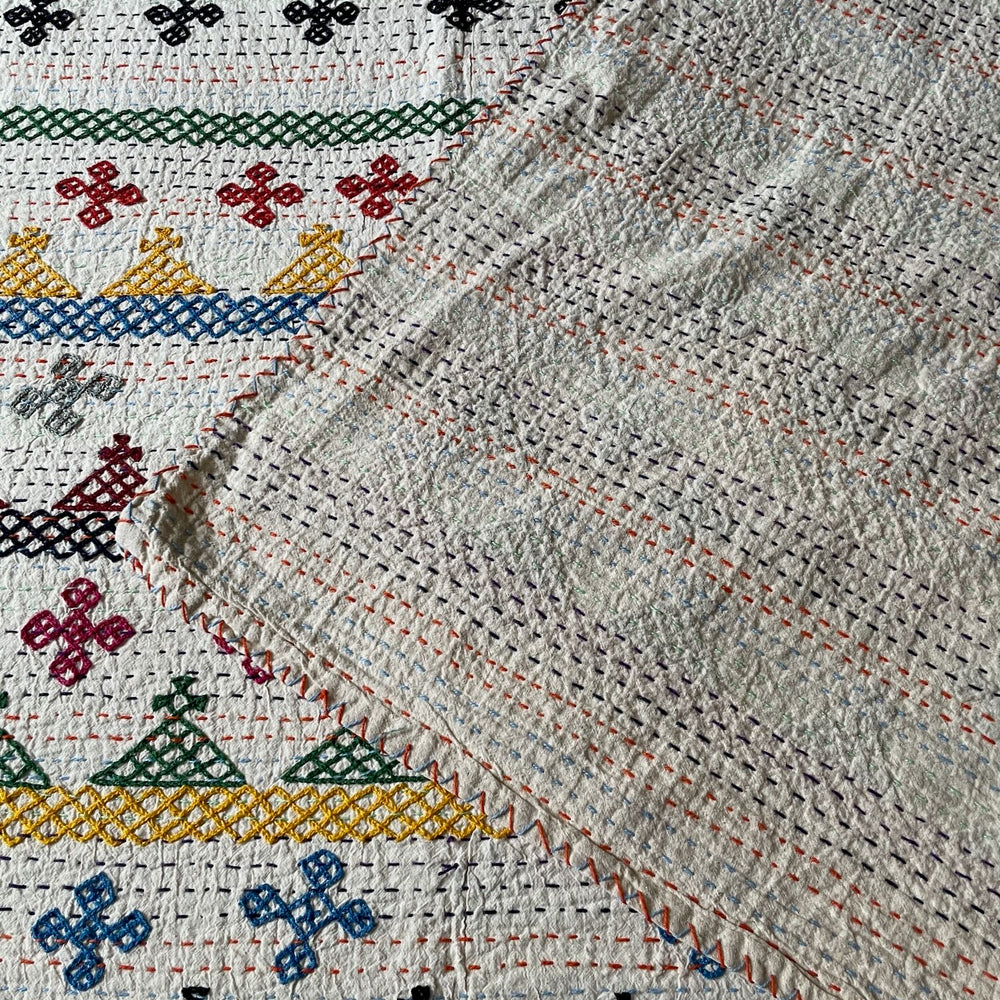 
                  
                    embroidered ralli kantha bedspread quilt comforter bright colours geometric single double kids
                  
                