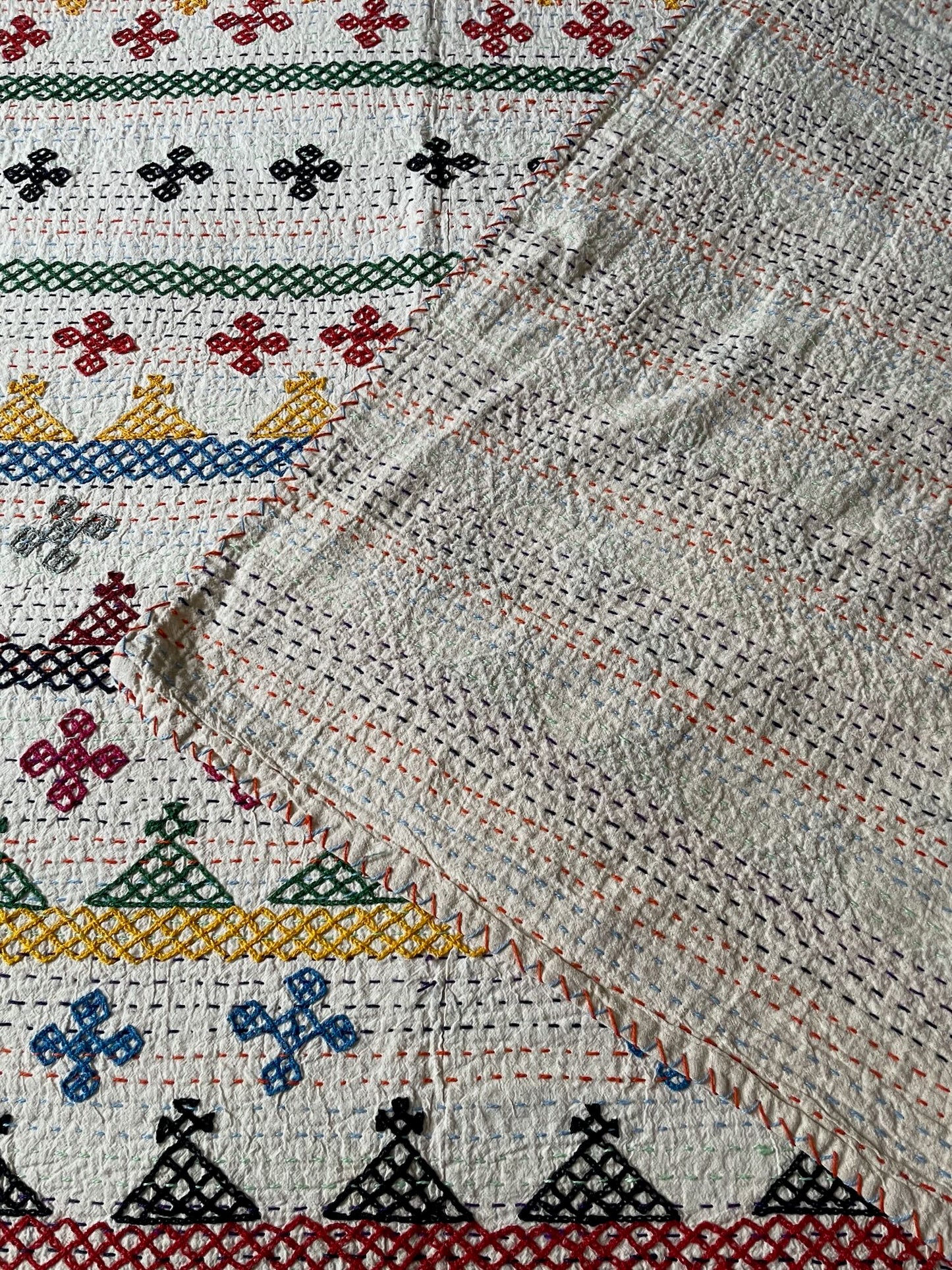 
                  
                    embroidered ralli kantha bedspread quilt comforter bright colours geometric single double kids
                  
                